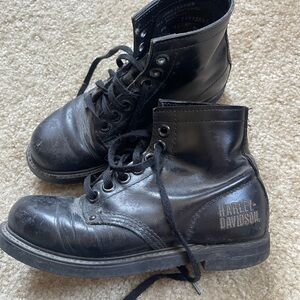 Harley-Davidson Distressed Black Leather Women’s Boots